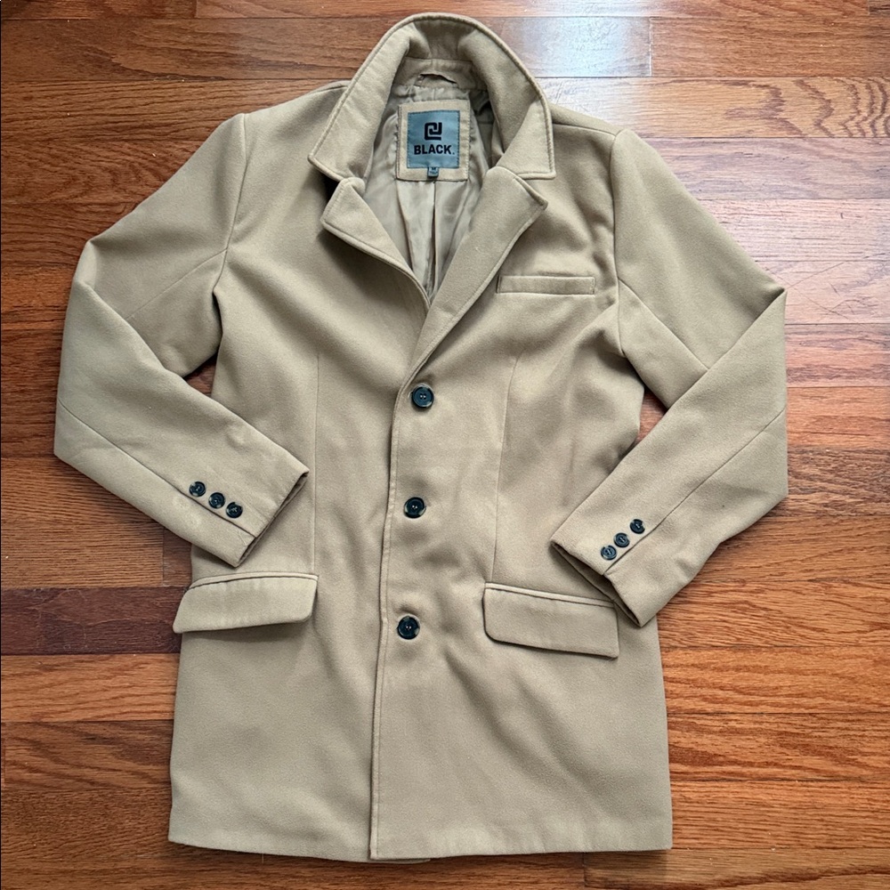 Black Brand Men's Beige Trench Coat